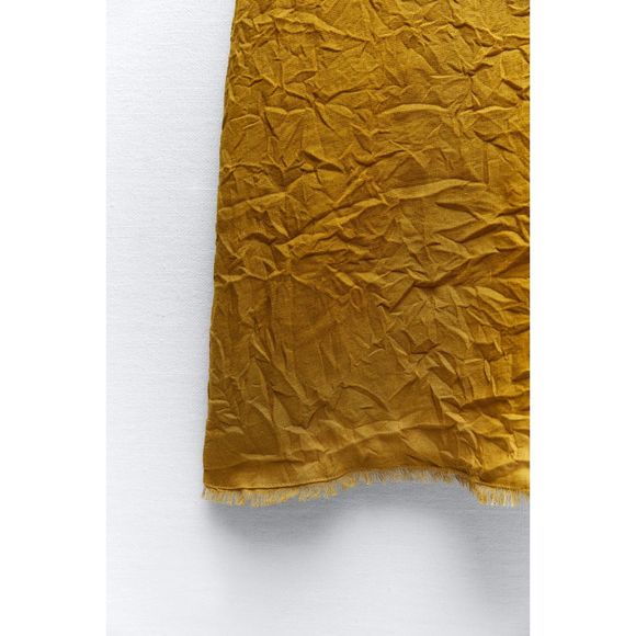 ZARA WRINKLE LOOK RUSTIC DRESS - Picture 9 of 9